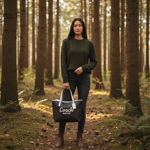 Coach City Tote Bag With Coach Logo NWT - Picture 5 of 14